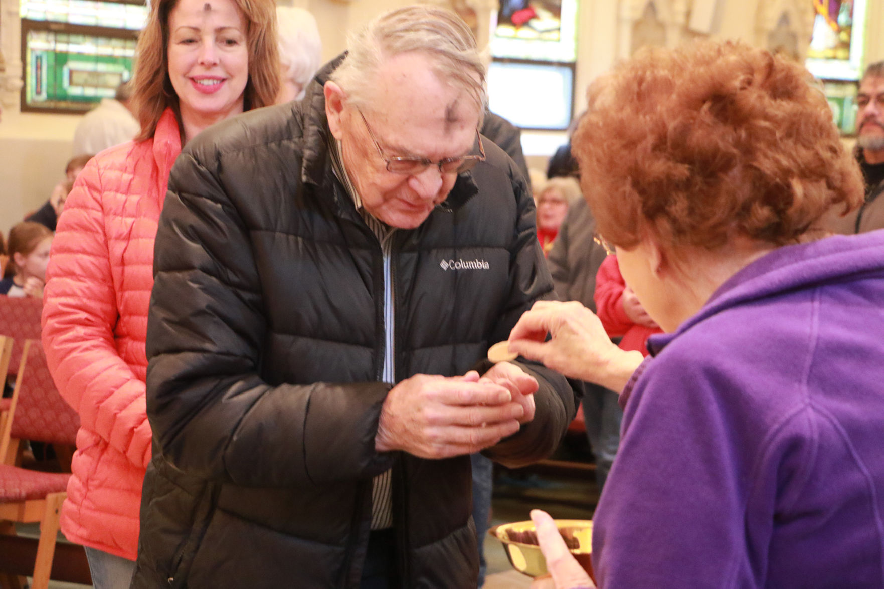 PHOTOS: Ash Wednesday noon service St. Agnes